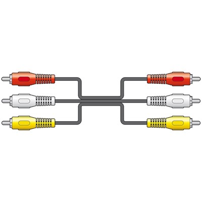AV:Link 1.5 Metre 3RCA Plug to 3RCA Plug Audio/Video Lead