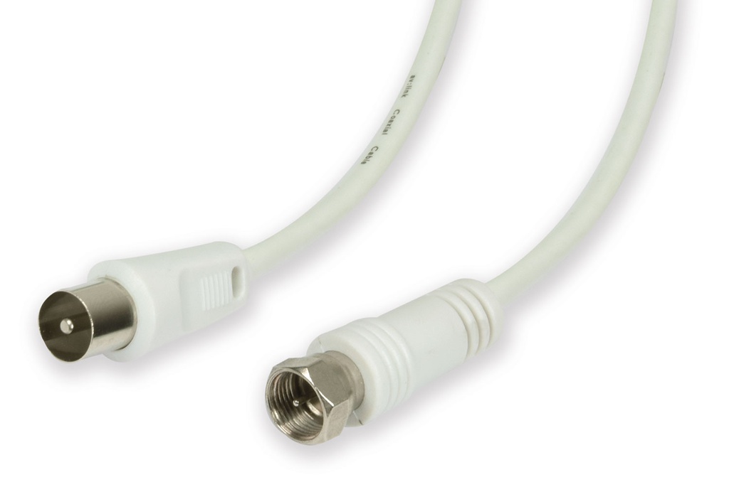 [112028] AV:Link 2 Metre Coaxial Male Plug to F Plug Lead