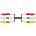 AV:Link 3 Metre 3RCA Plug to 3RCA Plug Audio/Video Lead 26288