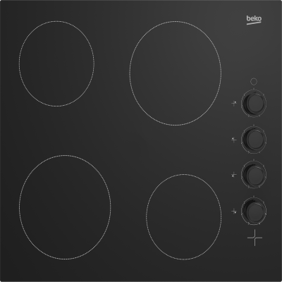 Beko 4 Ring Trimless Ceramic Hob c/w Control Knobs