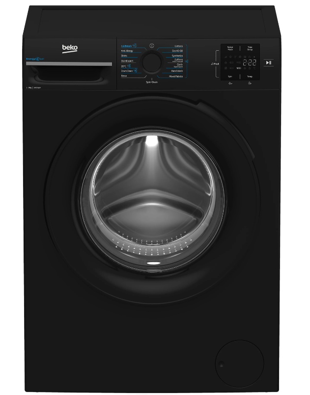 Beko Black 9kg 1400 Spin Washing Machine | Energy Spin