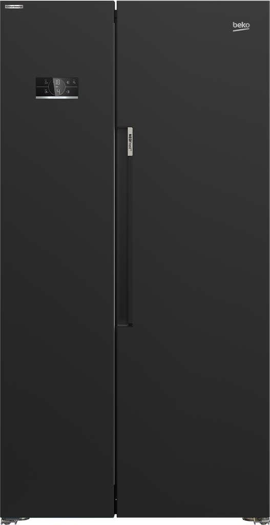 [ASL1442VPZ] Beko Freestanding American Style Fridge Freezer with NeoFrost™ | Black Steel