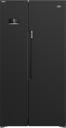 Beko Freestanding American Style Fridge Freezer with NeoFrost™ | Black Steel