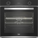 Beko S/Steel+Black AeroPerfect Single Multifunction Pyrolytic Self-Cleaning Oven