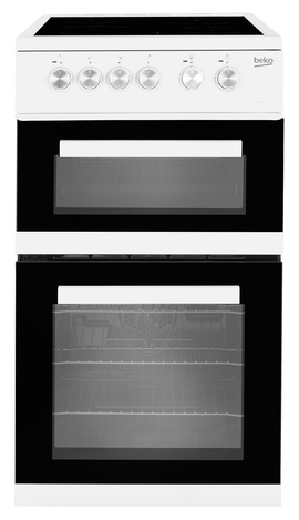 [KDVC563AW] Beko White 50cm Double Oven Ceramic Cooker