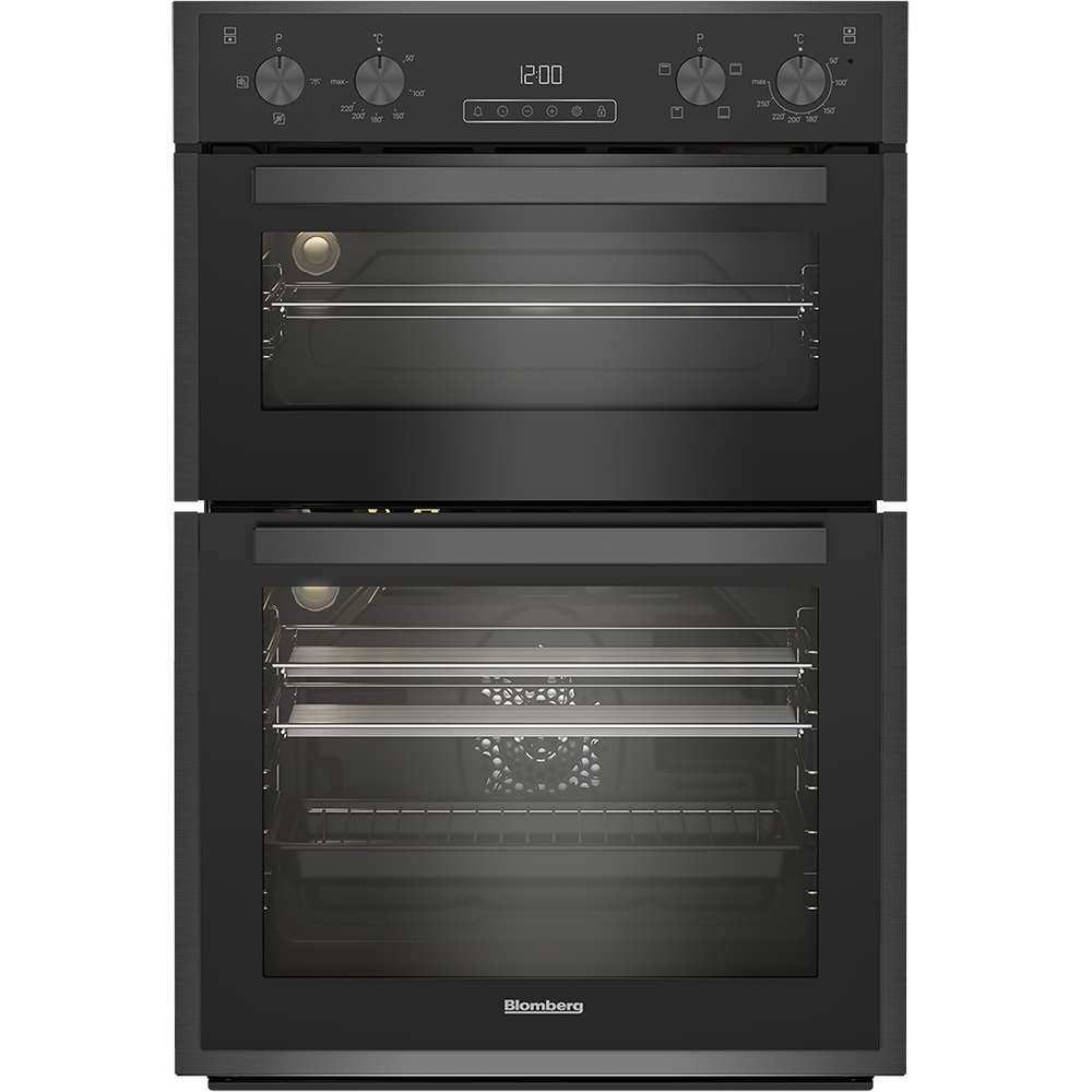 [RODN9202DX] Blomberg Dark Steel Built In Double Oven