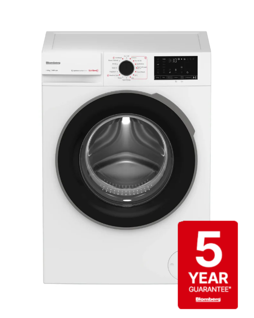 [LWA18461W] Blomberg White 8kg 1400 Spin A Rated Washing Machine with SpinSave | 5 Year Warranty