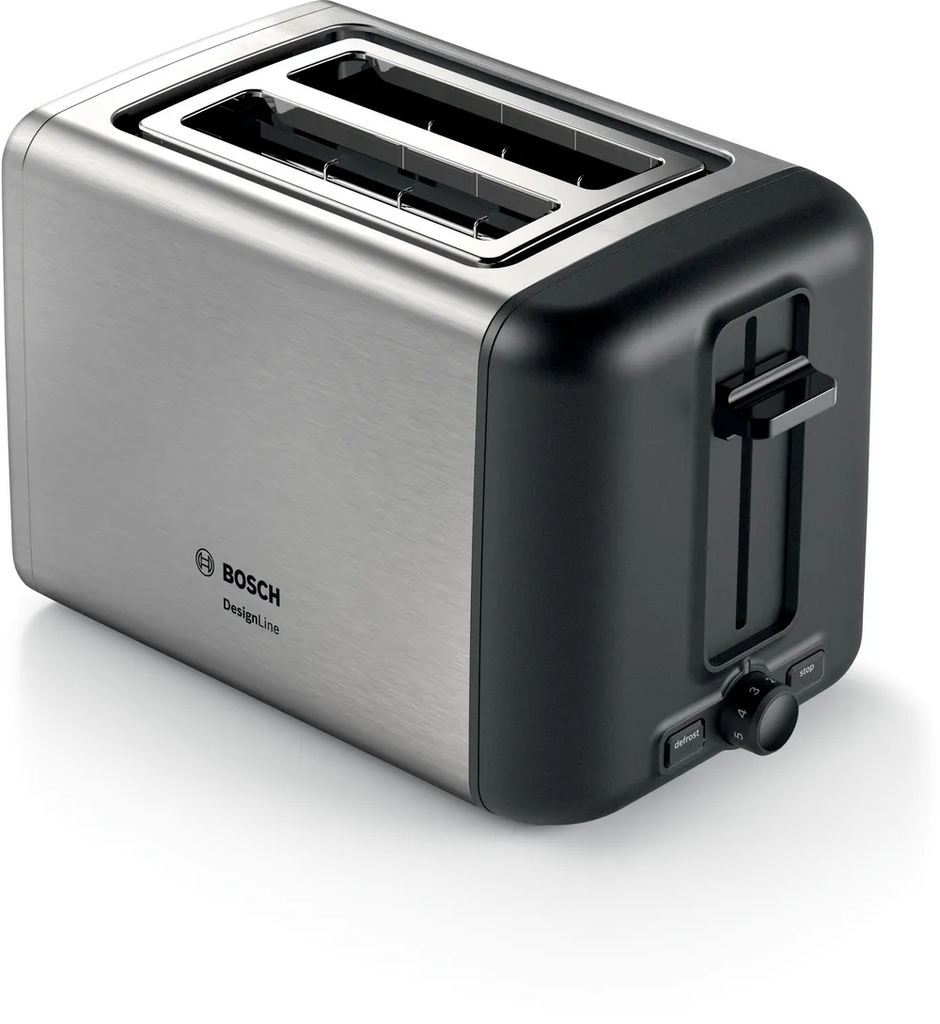 [TAT3P420GB] Bosch DesignLine 2 Slice Toaster | S/Steel