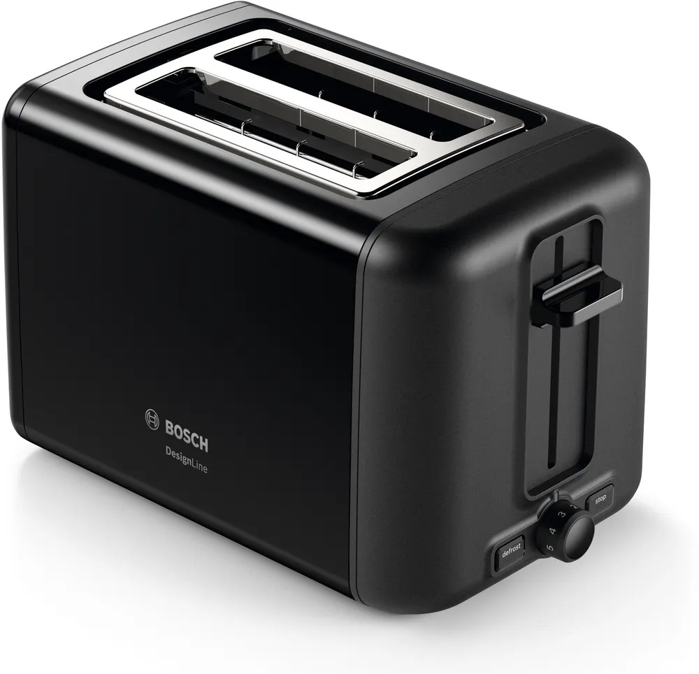 [TAT3P423GB] Bosch DesignLine Black 2 Slice Toaster