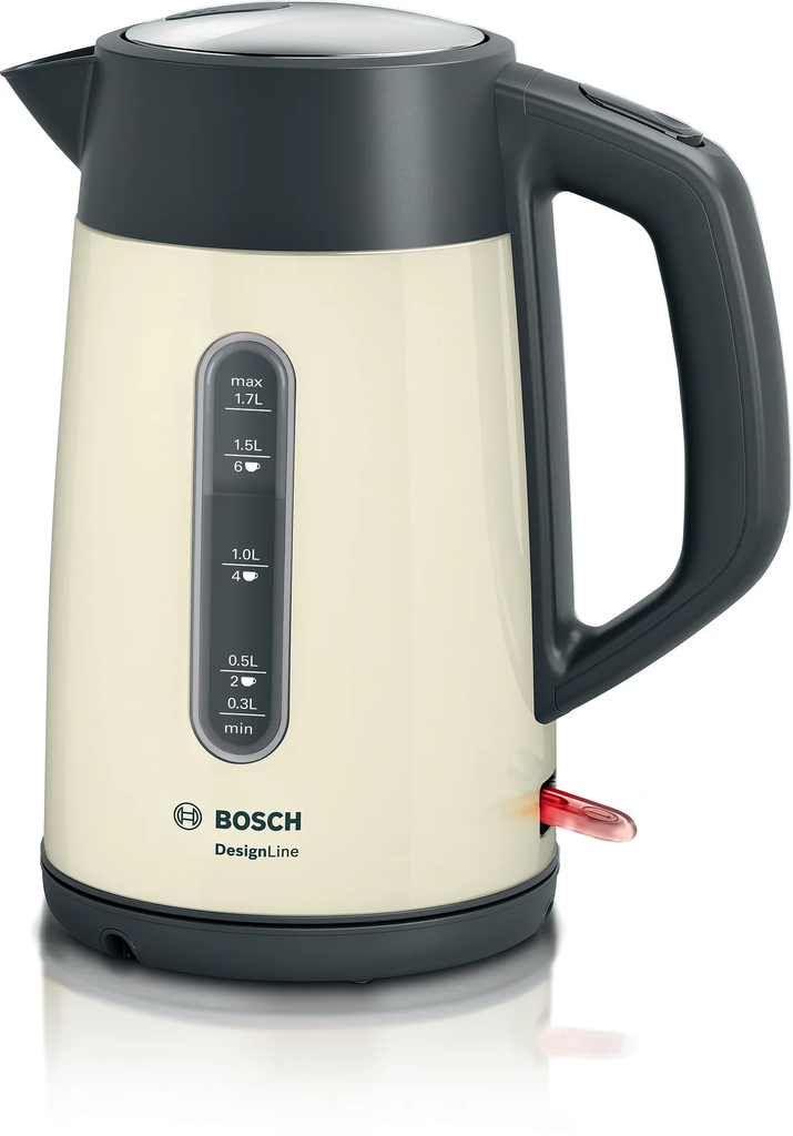 [TWK4P437GB] Bosch DesignLine Cream 1.7 Litre Jug Kettle