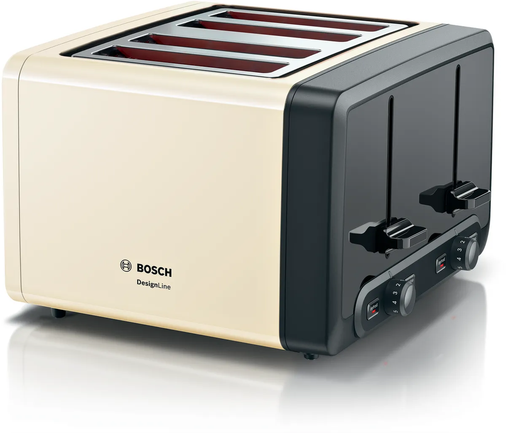 [TAT4P447GB] Bosch DesignLine Cream 4 Slice Toaster