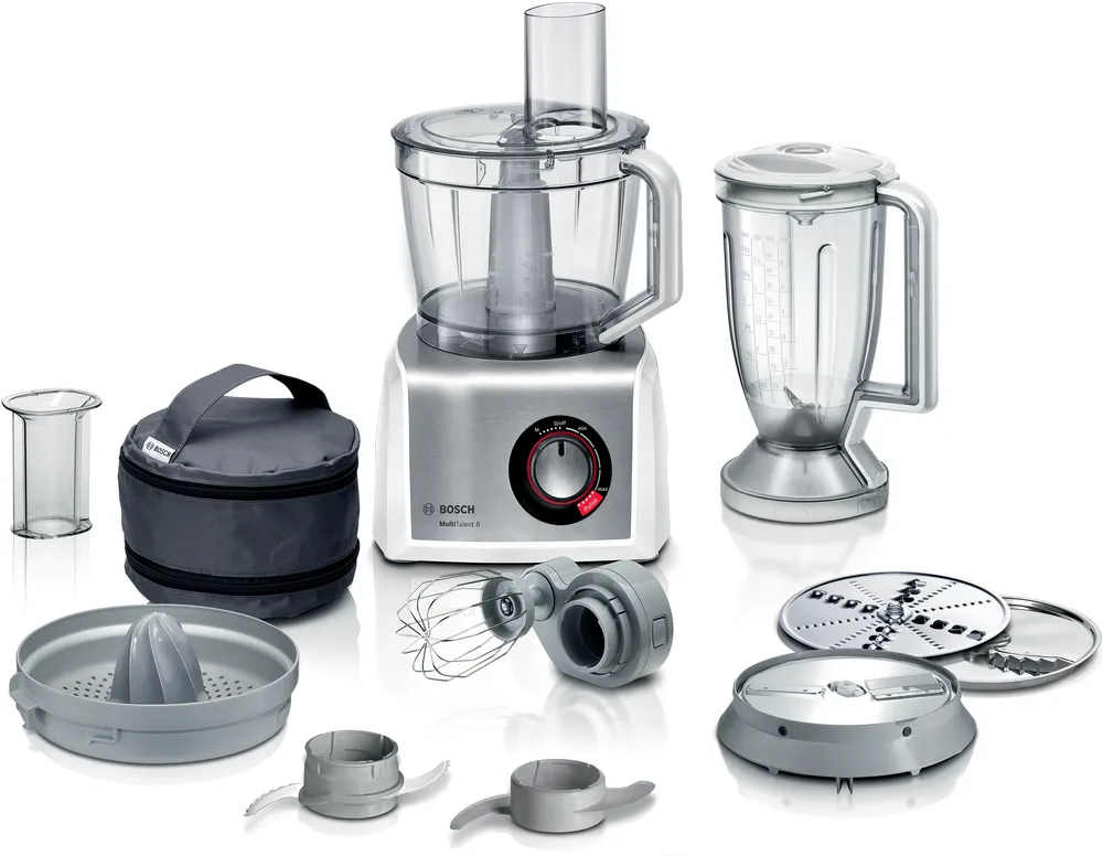 [MC812S734G] Bosch MultiTalent8 1200w Food Processor | White/ S/Steel