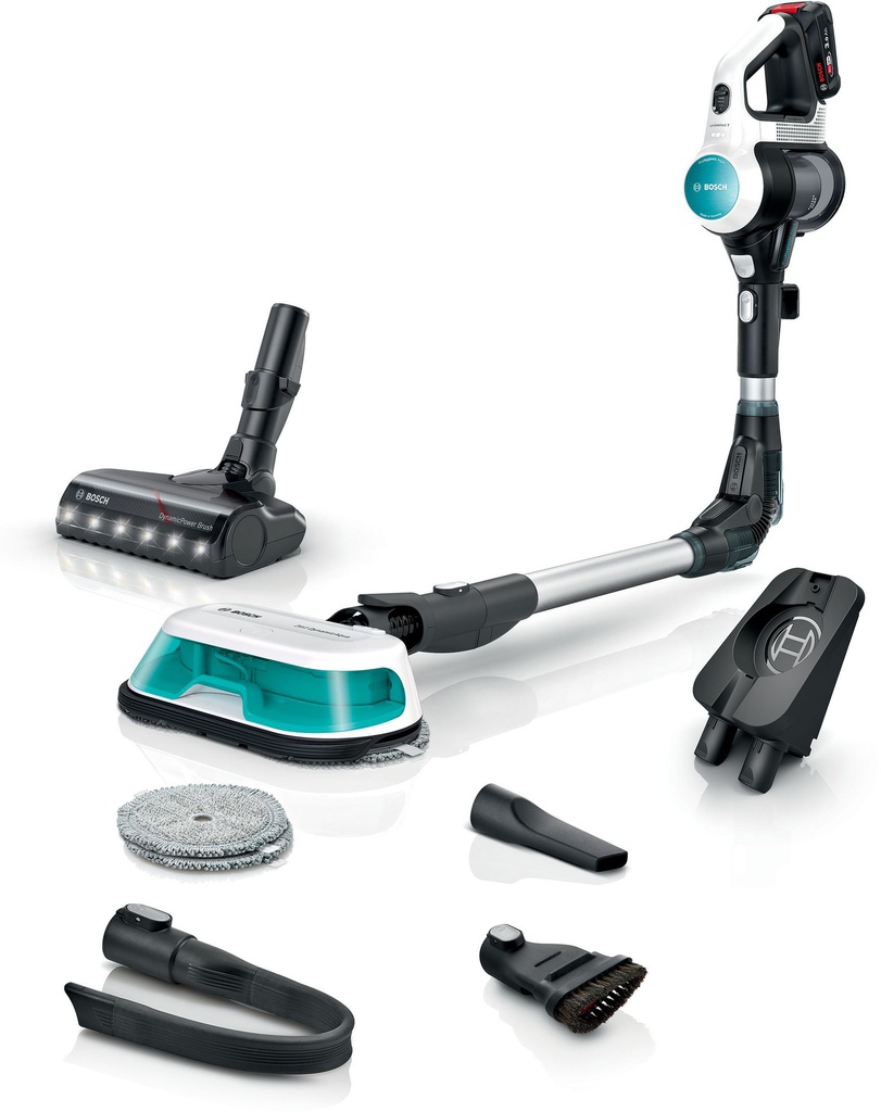 [BCS71HYGGB] Bosch Unlimited 7 Aqua Cordless Rechargeable Stick Vacuum Cleaner | Mopping