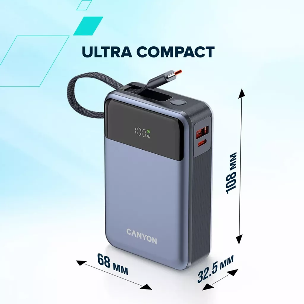 [CNS-CPB600DG] CANYON Power Bank OnPower 20000mAh | CNS-CPB600DG