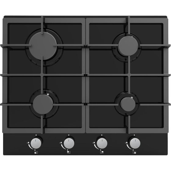 Cata 60cm Glass onGas Hob Black (LPG convert)