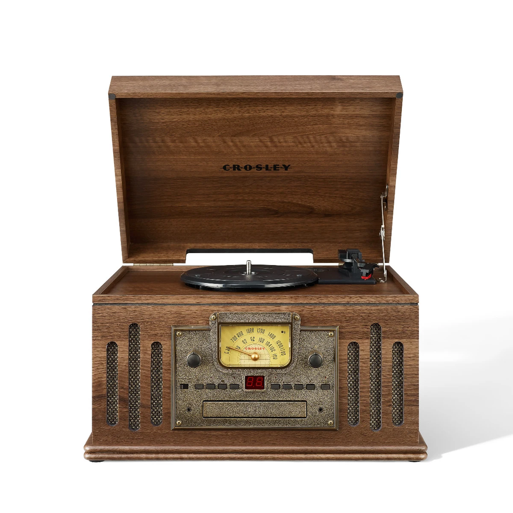 Crosley Vintage 'Musician' 8-In-1 Record Player Entertainment Centre | Walnut