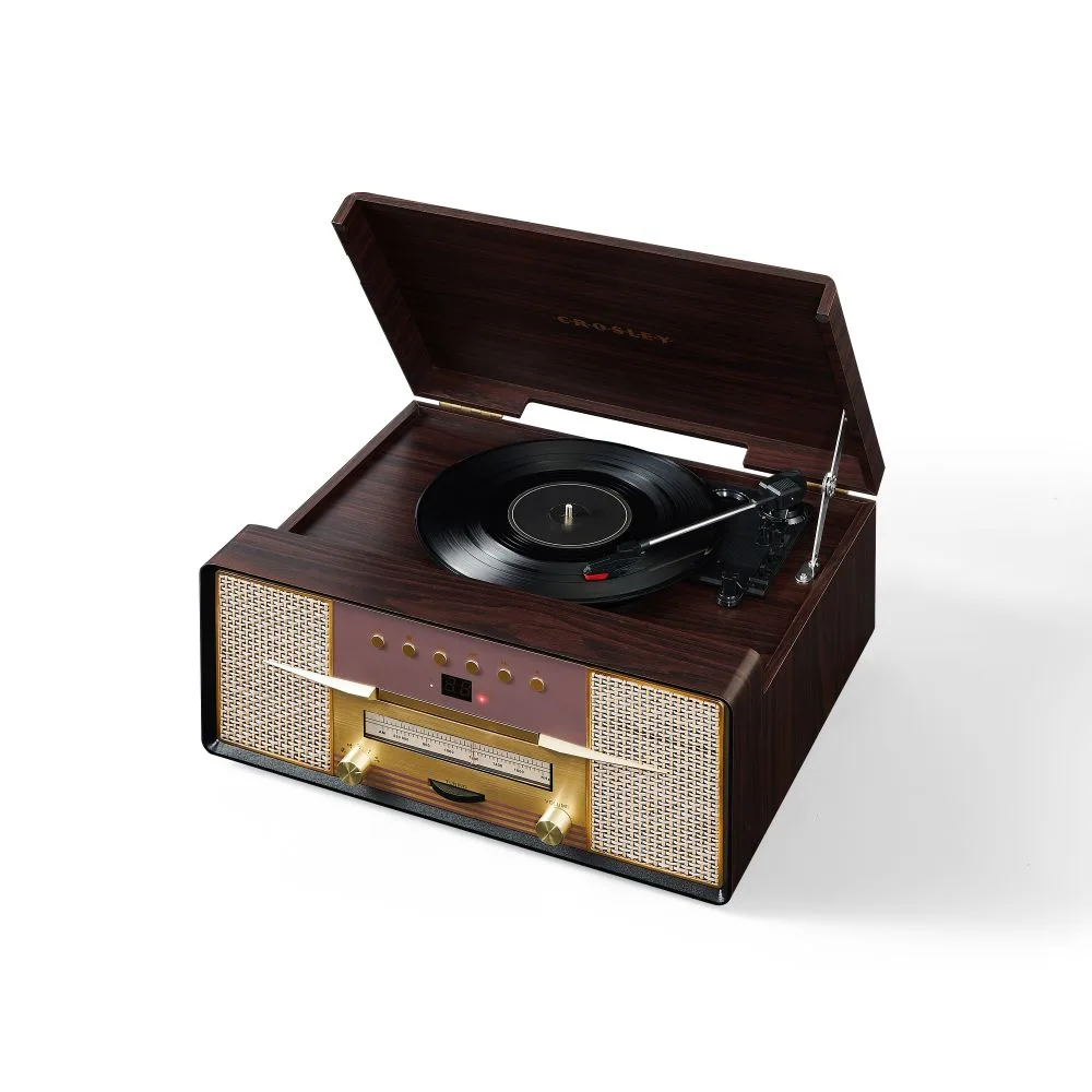 [CR7016A-MA4] Crosley Vintage Rhapsody 7-In-1 Record Player Entertainment Centre | Mahogany