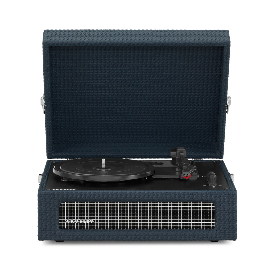 [CR8017B-NY4] Crosley Voyager Portable Turntable Record Player | Navy Blue