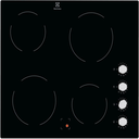 Electrolux 4 Ring Black Ceramic Hob | Rotary  Knobs