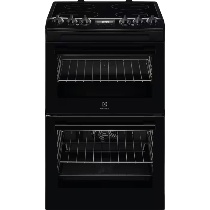 Electrolux Black 55cm Ceramic Electric Cooker | Catalytic Liners