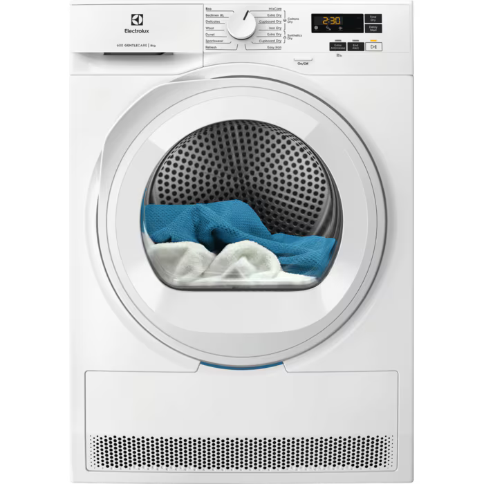 [EDHI618WD] Electrolux GentleCare600 White 8kg Heat Pump Tumble Dryer