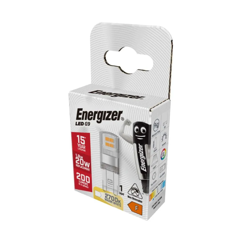 [S18748] Energizer LED G9 1.9w (20w) Warm White Capsule Lamp