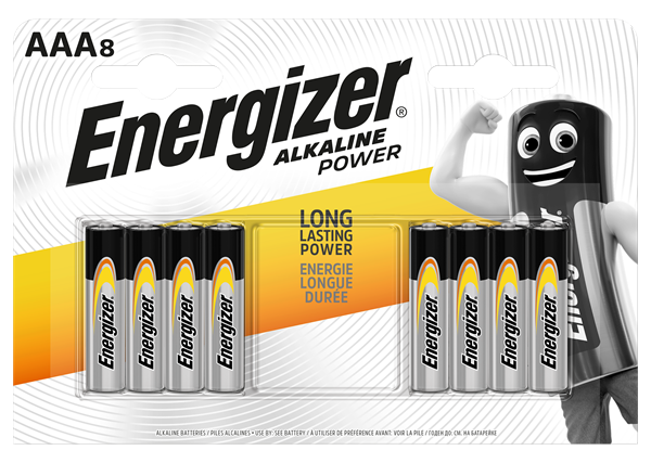 [S9338] Energizer LR03 Alkaline Power AAA Batteries (8 Pack)