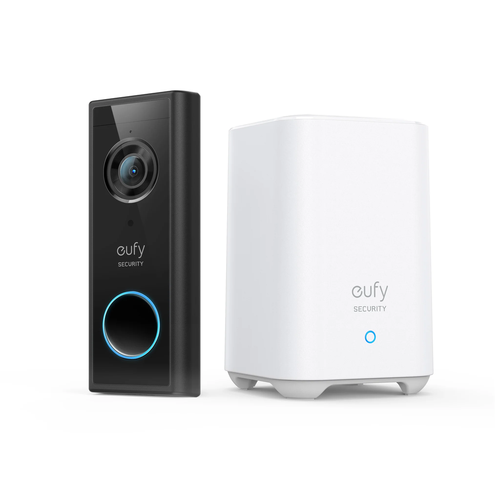 [E82101W4] Eufy S220 Video Doorbell 2K (Battery-Powered) with HomeBase 2