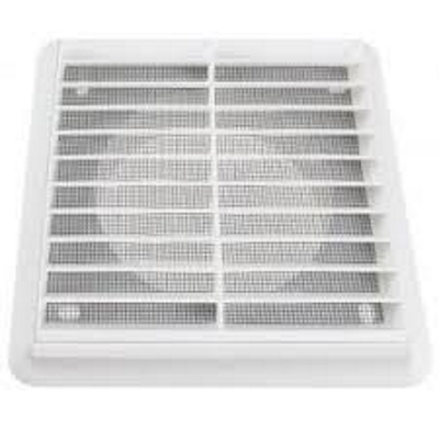 [VT64] External 4" Fixed Grill Vent c/w Flyscreen