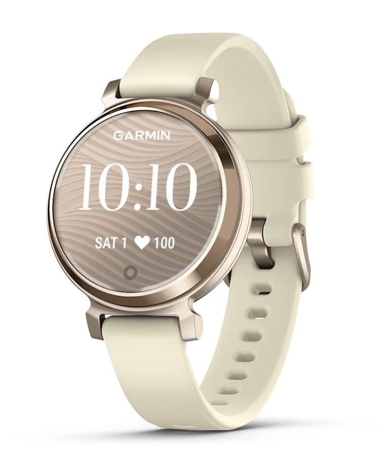 [010-02839-00] Garmin Lily® 2 Fitness Smartwatch | Cream Gold with Coconut Silicone Band