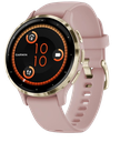 Garmin Venu® 3S GPS Smart Watch | Soft Gold S/Steel Bezel with Rose Case & Silicone Band
