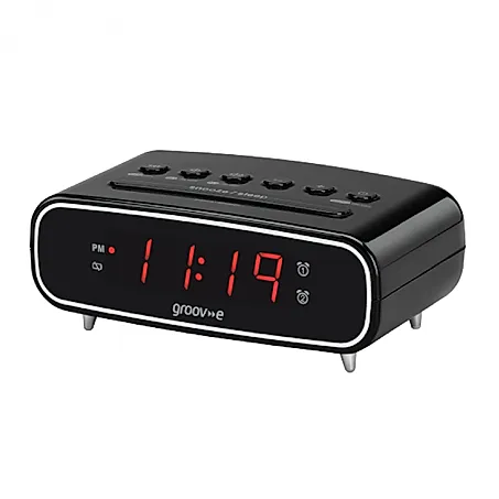 Groov-e 'Rise' Alarm Clock Radio | Black