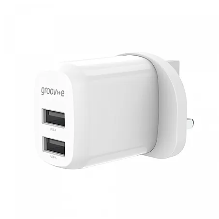 [GV-MA103 - WE] Groov-e 12w Dual Plug In USB-A Charger