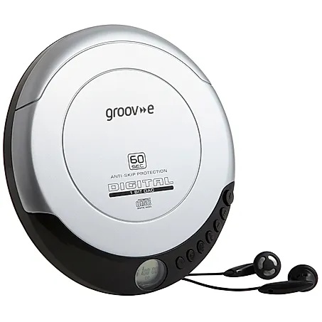 [GV-PS110/SR] Groov-e Personal Portable CD Player | Silver