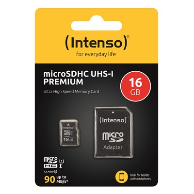 Intenso 16Gb MicroSD UHS-I Premium Memory Card
