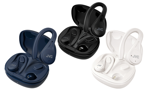 [HAEC25TBU] JVC Fitness Hook-Type True Wireless Sports Headphones | Black