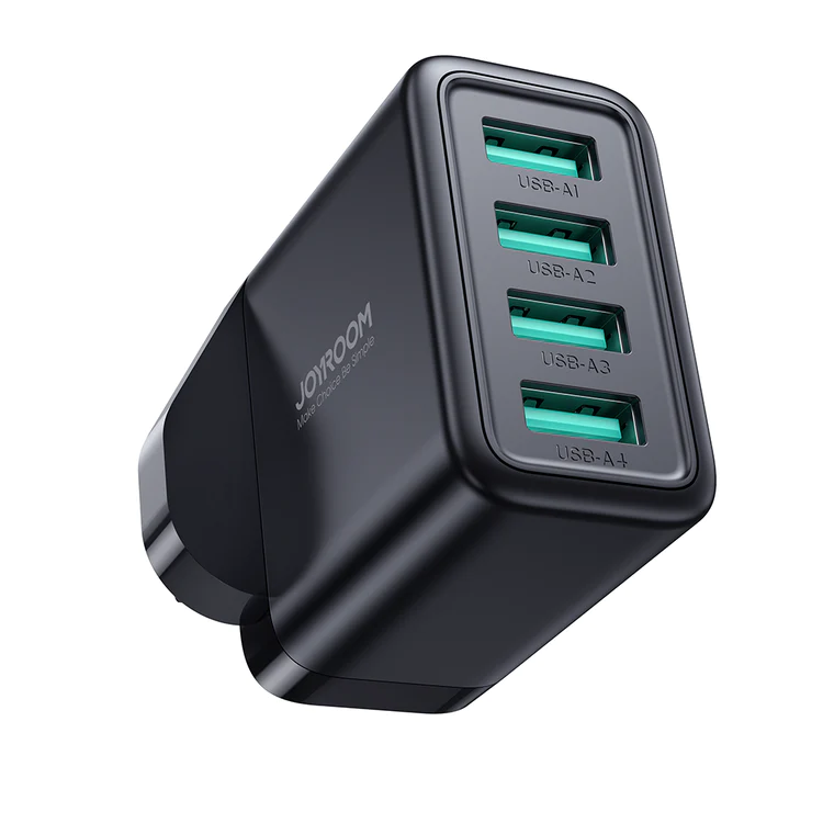 [JR-TCN03UK] JoyRoom 4 x USB-A Fast Charger | Black