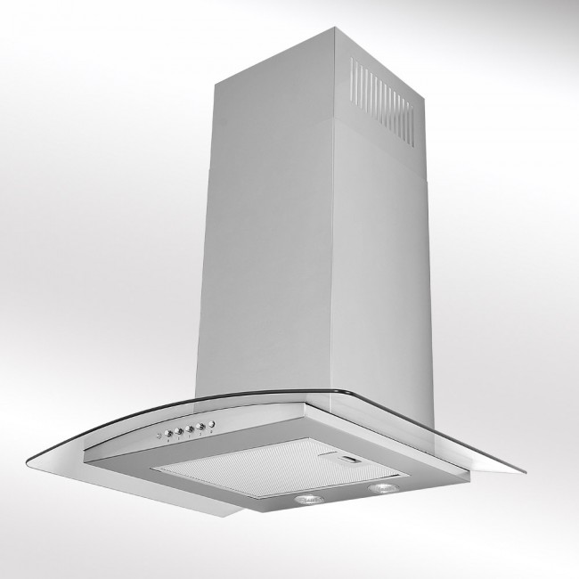 [LA-60-ARTIS-CVD-SS] Luxair 60cm Curved Glass S/Steel Chimney Extractor Hood