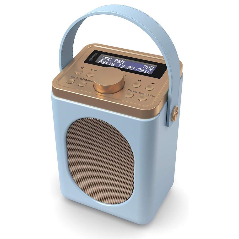 [LSHDABDUK] Majority Portable Bluetooth FM DAB Radio | Duck Egg Blue