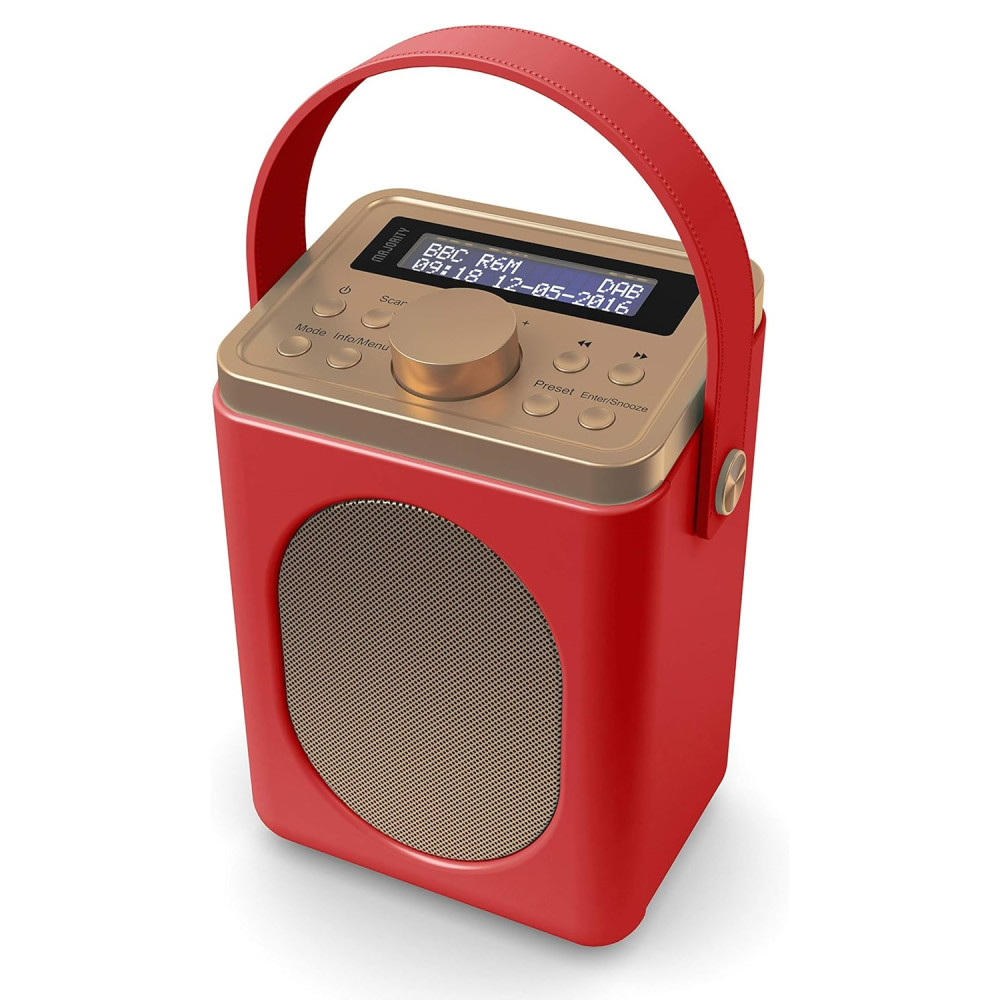 [LSHDABREDUK] Majority Portable Bluetooth FM DAB Radio | Red