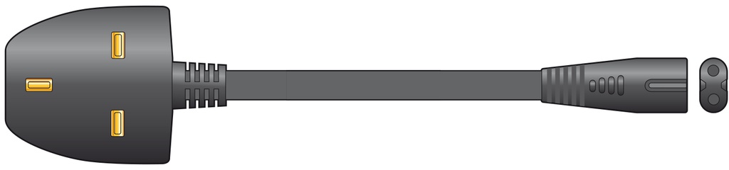 [114035] Mercury 2 Metre Figure8 Mains Power Lead