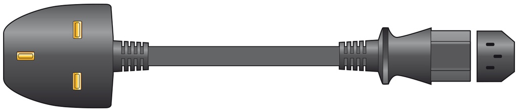 [114007] Mercury 2 Metre IEC Mains Power Lead ( Kettle Lead)