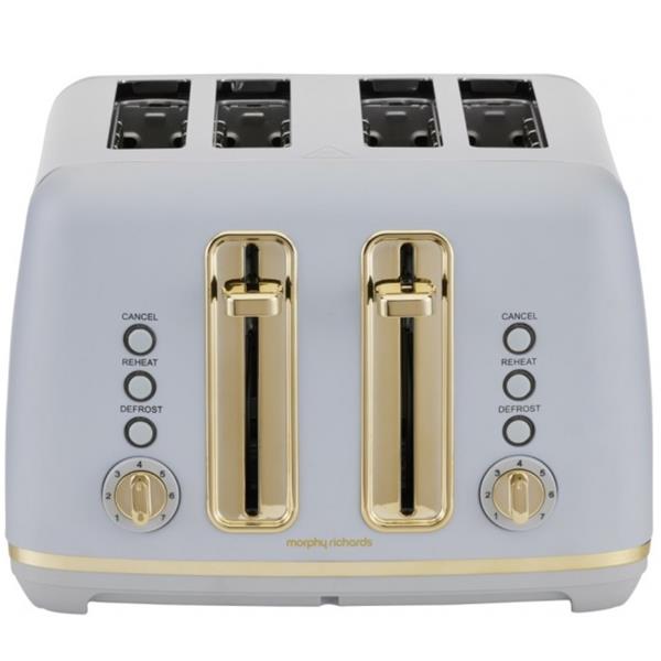 Morphy Richards Ascend 4 Slice Toaster | Grey/Gold