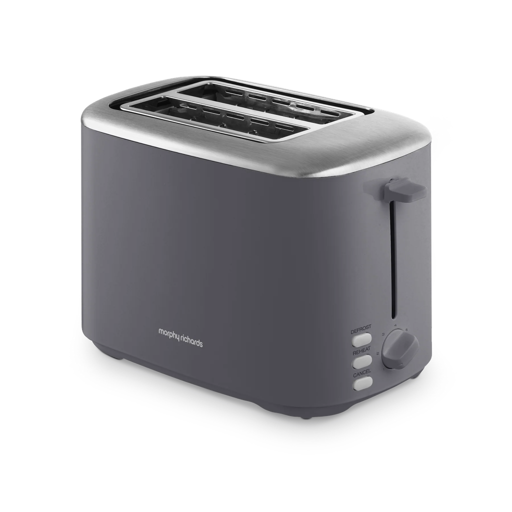 [222068] Morphy Richards Equip Steel Toaster | Grey