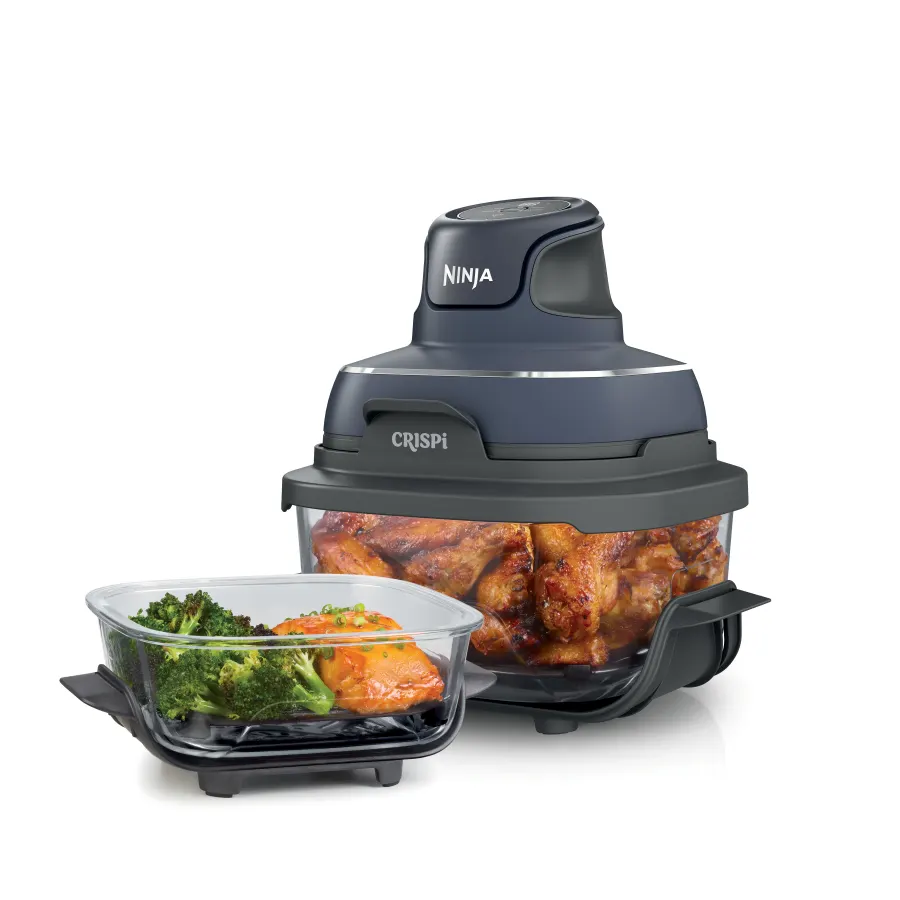 [FN101UKGY] Ninja CRISPi 4in1 Portable Glass Air Fryer | CyberSpace Blue