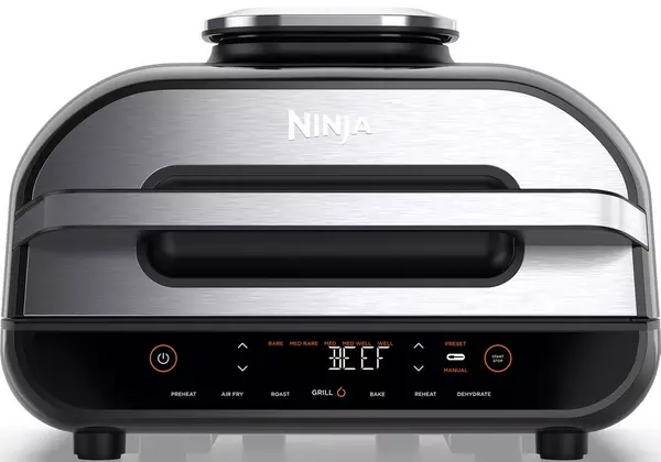 [AG551UK] Ninja Foodi Health Grill & Air Fryer Smart IQ | Black