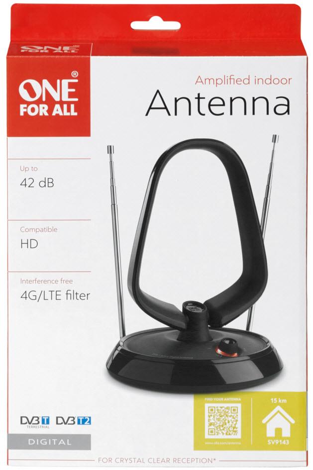 [SV9143-5G] One For All Amplified Digital Indoor Set Top Aerial