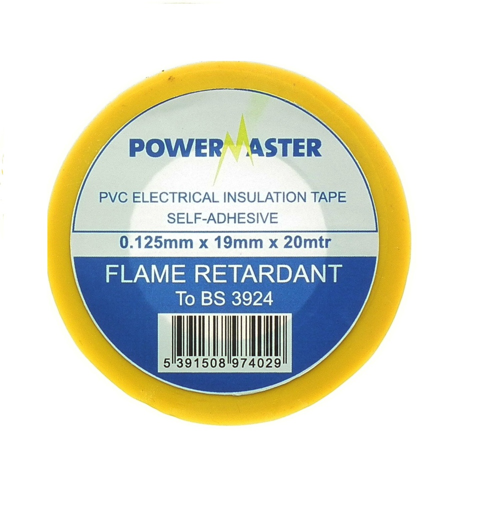 Powermaster 20mt Insulating Tape | Yellow