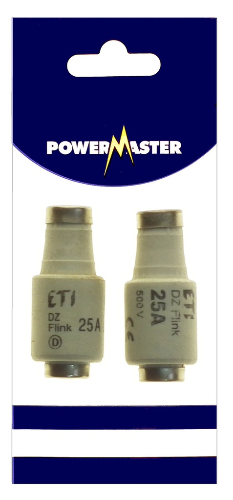 [8810] Powermaster 25Amp DZ2 Household Fuses (2 Pack)