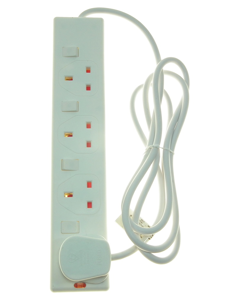 [4555] Powermaster 4 Gang 2 Mt Indvidually Switched Extension Lead